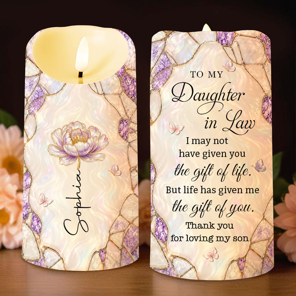 Personalized LED Candle Custom Gift for Daughter-in-Law LED Candle GradoCreations
