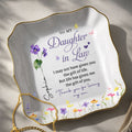 Personalized Lace Jewelry Dish Custom Gift for Daughter-in-Law Lace Square Jewelry Dish GradoCreations