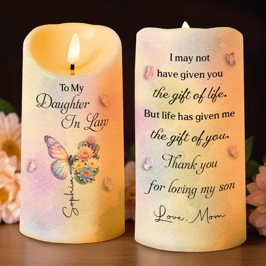 Personalized LED Candle Custom Name Gift for Daughter-in-Law LED Candle GradoCreations