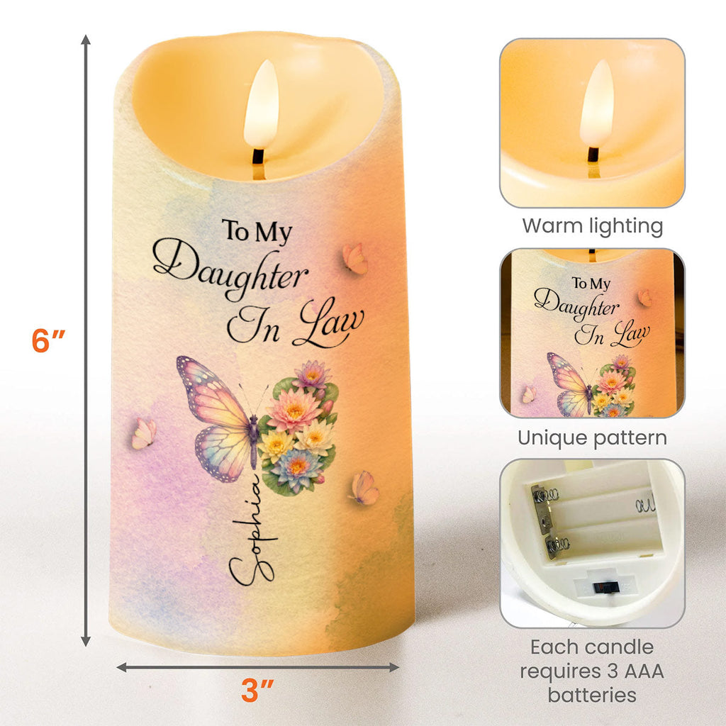 Personalized LED Candle Custom Name Gift for Daughter-in-Law LED Candle GradoCreations