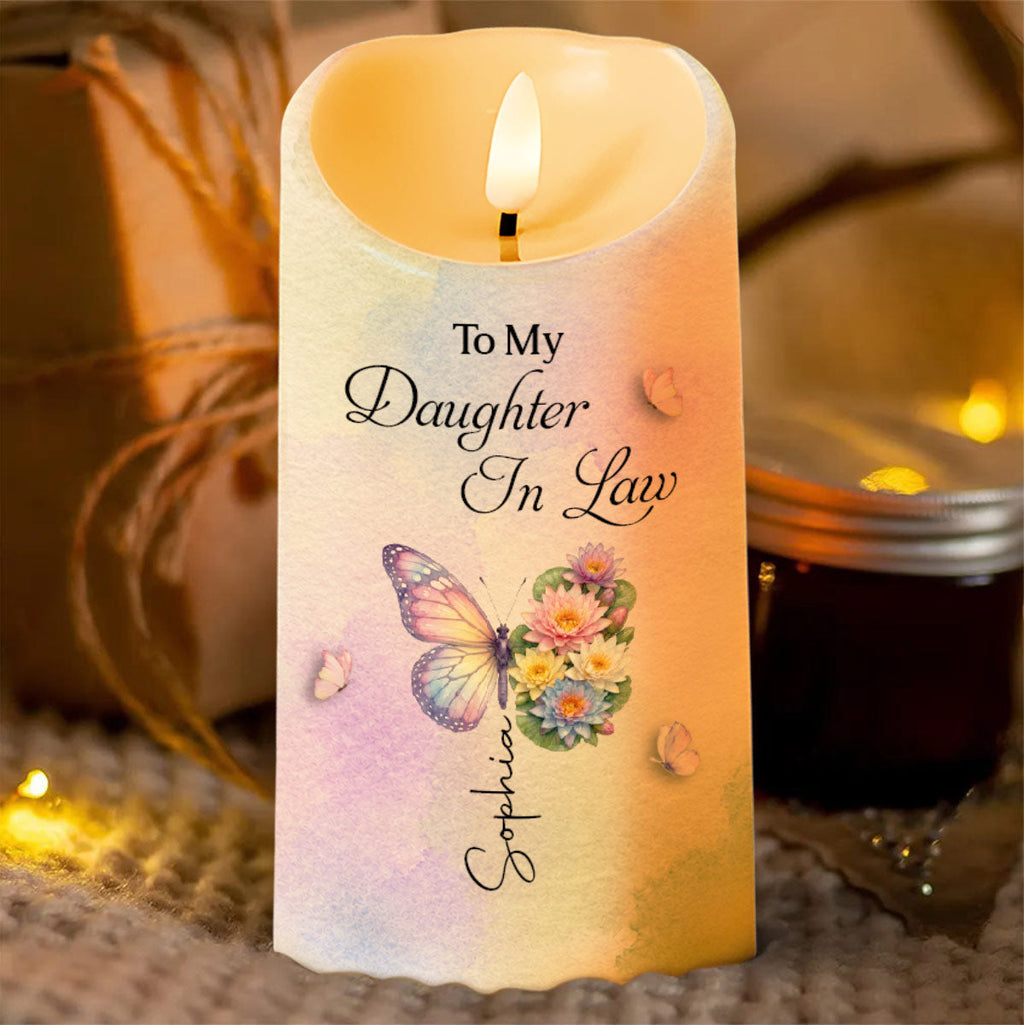 Personalized LED Candle Custom Name Gift for Daughter-in-Law LED Candle GradoCreations