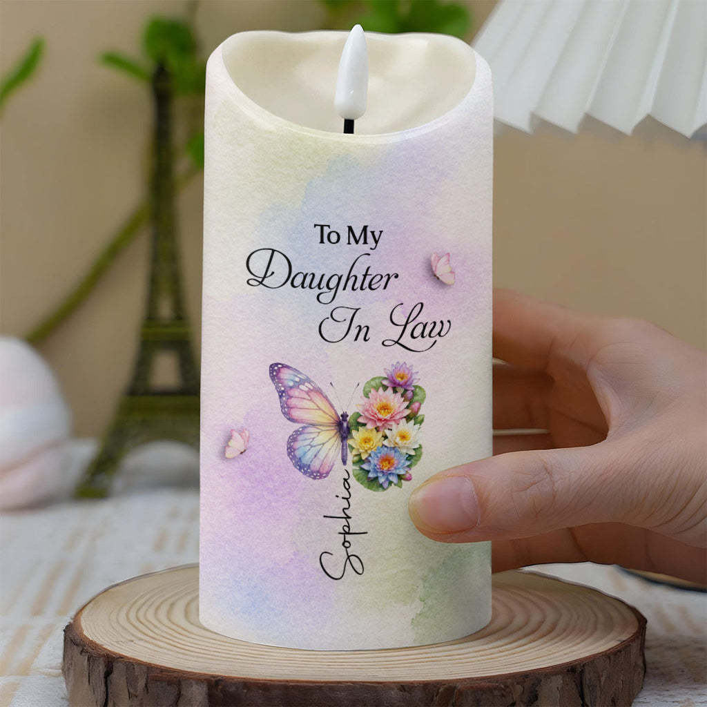 Personalized LED Candle Custom Name Gift for Daughter-in-Law LED Candle GradoCreations