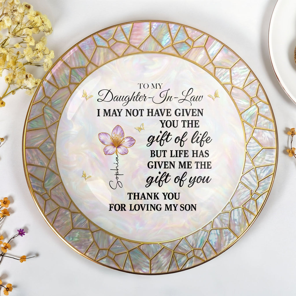 Personalized Jewelry Dish Custom Message for Daughter-in-Law Gift Jewelry Dish GradoCreations