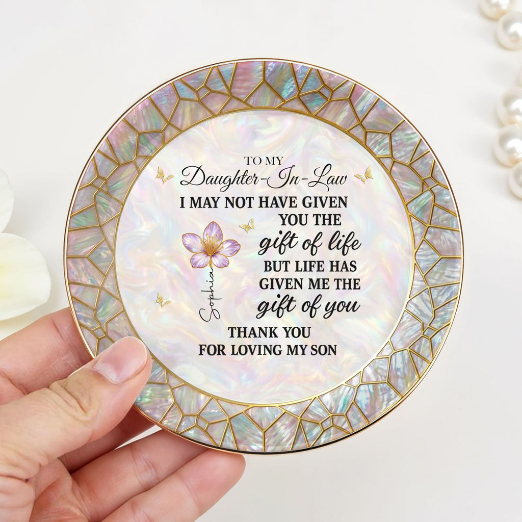 Personalized Jewelry Dish Custom Message for Daughter-in-Law Gift Jewelry Dish GradoCreations