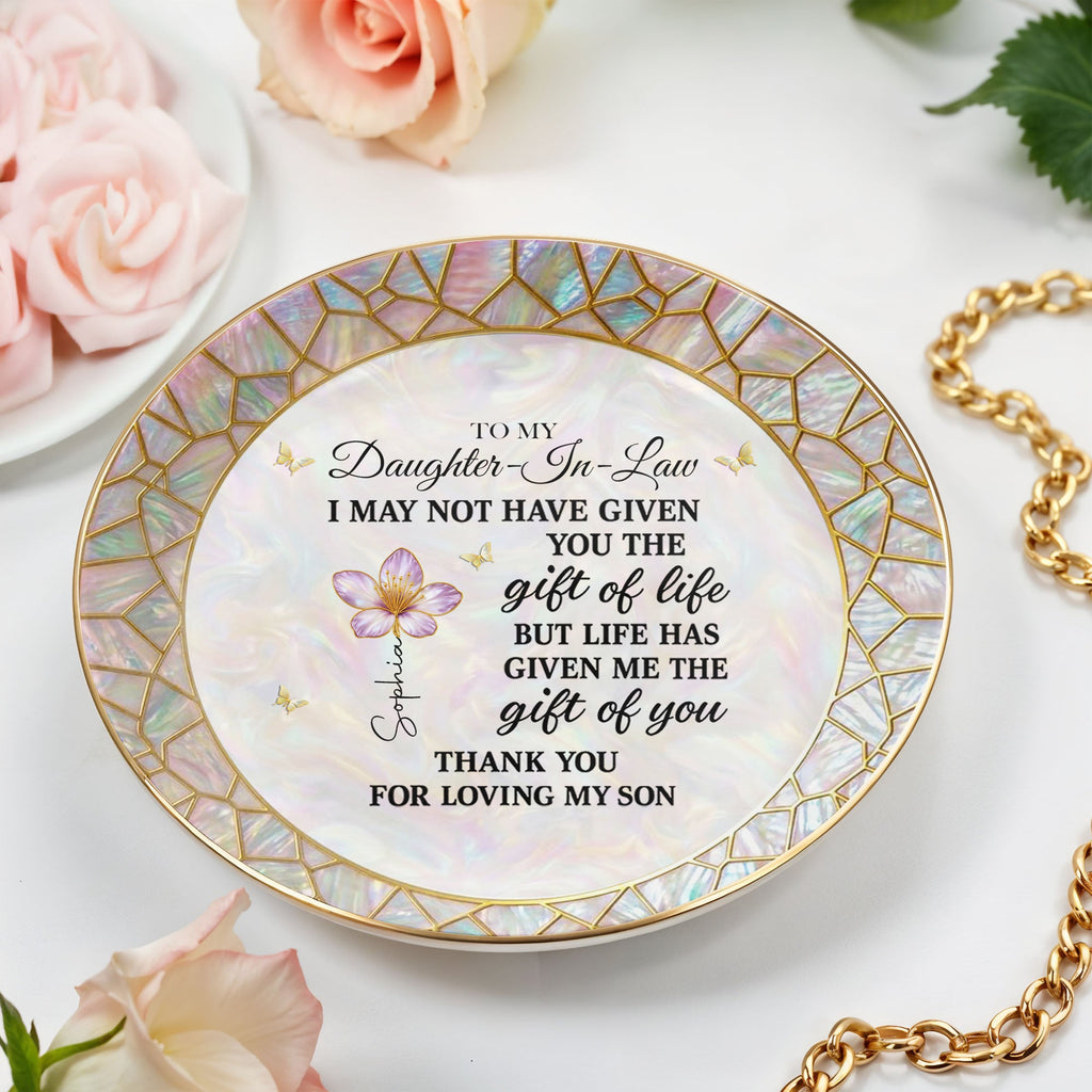 Personalized Jewelry Dish Custom Message for Daughter-in-Law Gift Jewelry Dish GradoCreations