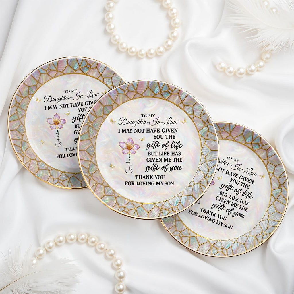 Personalized Jewelry Dish Custom Message for Daughter-in-Law Gift Jewelry Dish GradoCreations