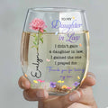 Personalized Stemless Wine Glass Custom Gift for Daughter-in-Law Wine Glasses GradoCreations