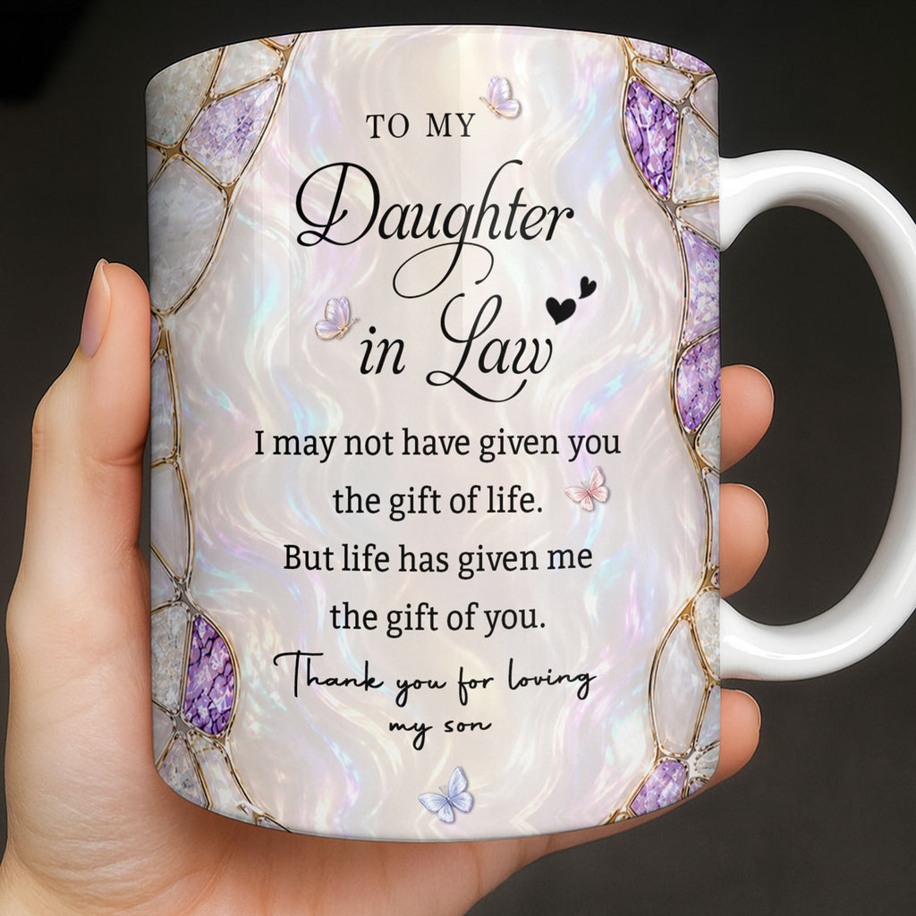 Personalized Coffee Mug Birth Month Flower Gift for Daughter-in-Law Edge-to-edge Mug GradoCreations