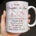 Personalized Infinity Flower Coffee Mug Custom Gift for Daughter-In-Law Edge-to-edge Mug GradoCreations