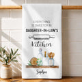 Personalized Kitchen Towel Gift for Daughter-in-Law - Custom Name