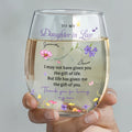 Personalized Stemless Wine Glass Custom Gift for Daughter-in-Law