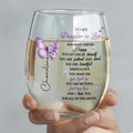 Personalized Stemless Wine Glass Custom Name Gift for Daughter-in-Law Wine Glasses GradoCreations