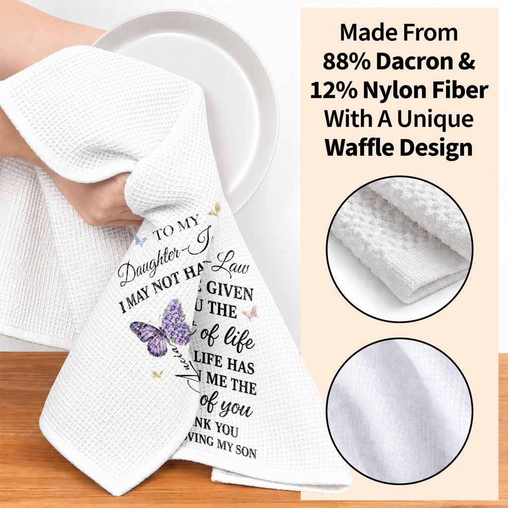 Personalized Kitchen Towel Custom Towel Gift for Daughter-In-Law Kitchen Towel GradoCreations
