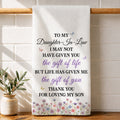 Personalized Kitchen Towel Gift for Daughter-in-Law with Flowers Kitchen Towel GradoCreations