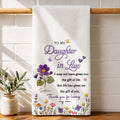 Personalized Kitchen Towel Gift for Daughter-in-Law with Flowers Kitchen Towel GradoCreations