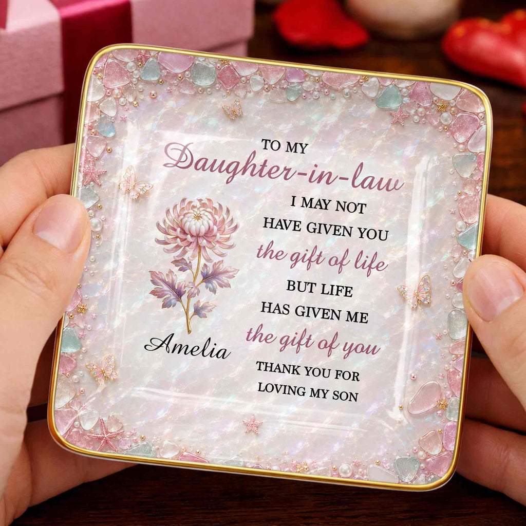 Personalized Ceramic Jewelry Dish Custom Name Gift for Daughter-in-Law Jewelry Dish GradoCreations