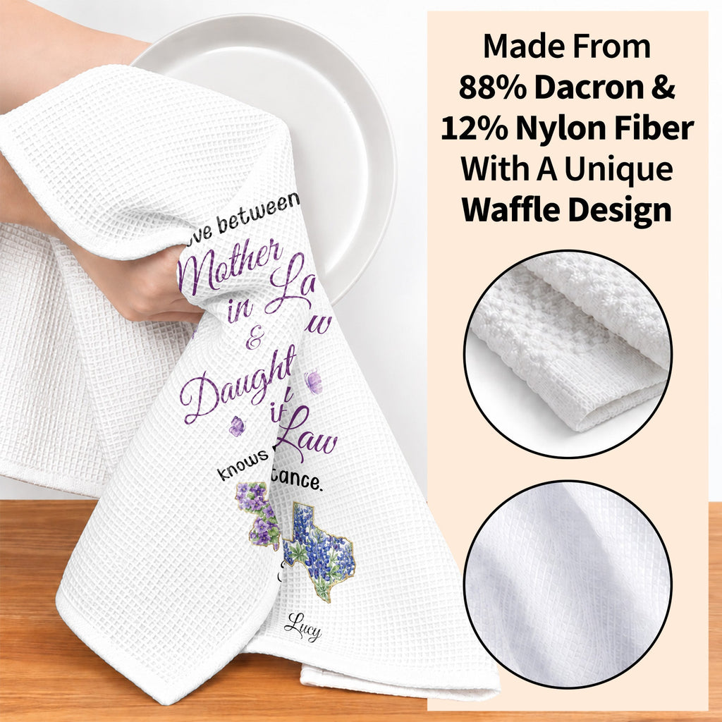 Personalized Kitchen Towel Gift for Daughter-in-Law with Flowers Kitchen Towel GradoCreations