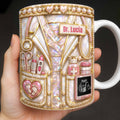 Personalized Doctor Coffee Mug Custom Name Mother Of Pearl Gift Edge-to-edge Mug GradoCreations
