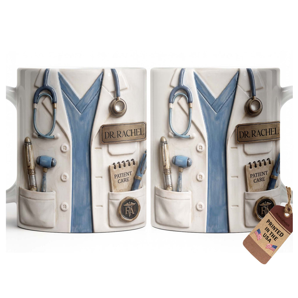 Personalized 3D Effect Mug Custom Name Gift for Doctors Edge-to-edge Mug GradoCreations