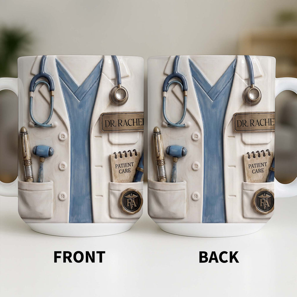 Personalized 3D Effect Mug Custom Name Gift for Doctors Edge-to-edge Mug GradoCreations