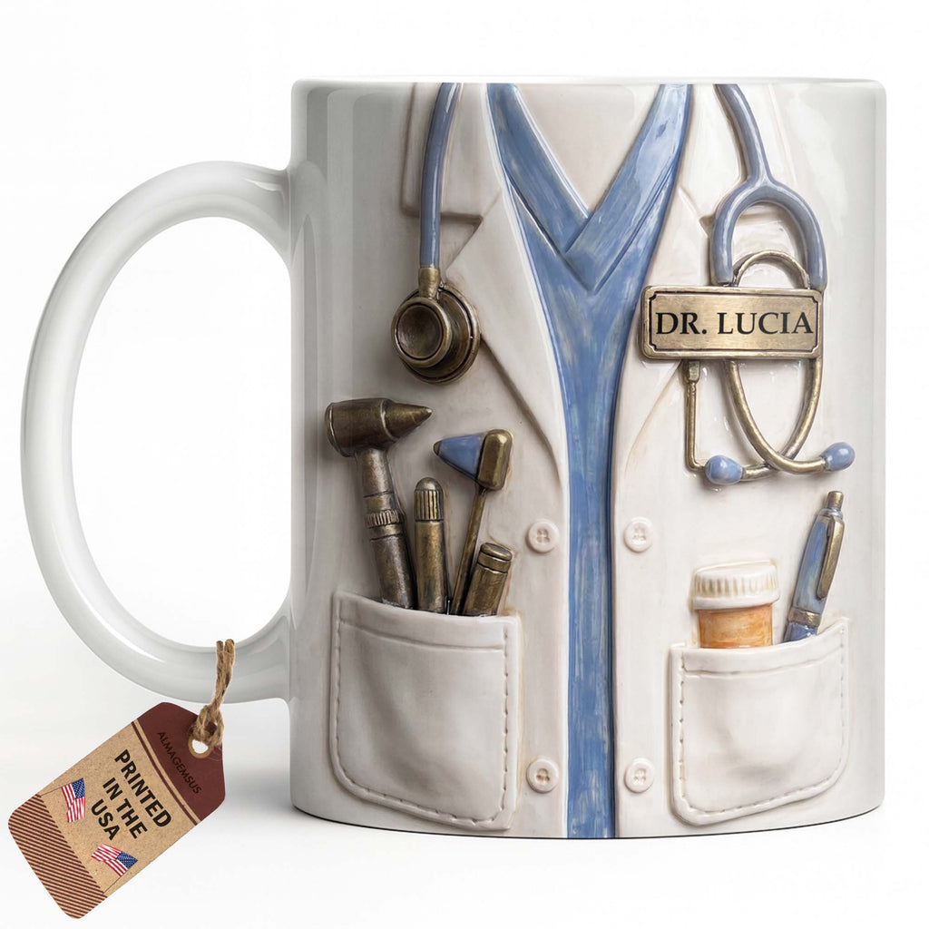 Personalized Doctor Coffee Mug Custom Name Medical Gift Edge-to-edge Mug GradoCreations