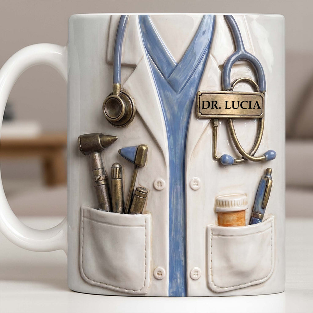Personalized Doctor Coffee Mug Custom Name Medical Gift Edge-to-edge Mug GradoCreations