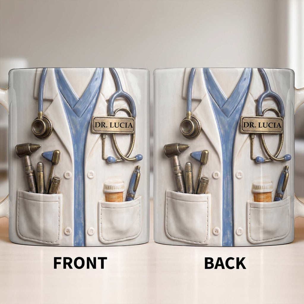 Personalized Doctor Coffee Mug Custom Name Medical Gift Edge-to-edge Mug GradoCreations