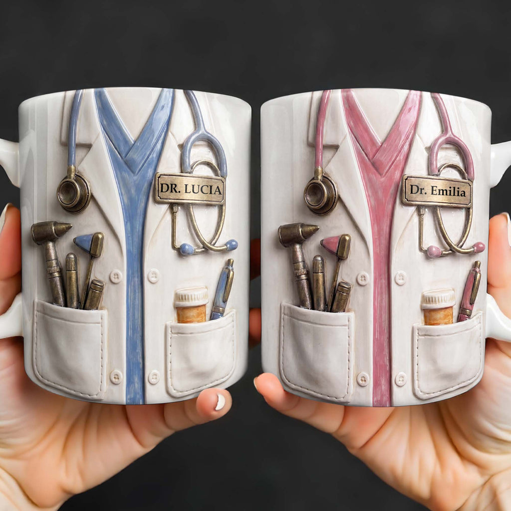 Personalized Doctor Coffee Mug Custom Name Medical Gift Edge-to-edge Mug GradoCreations