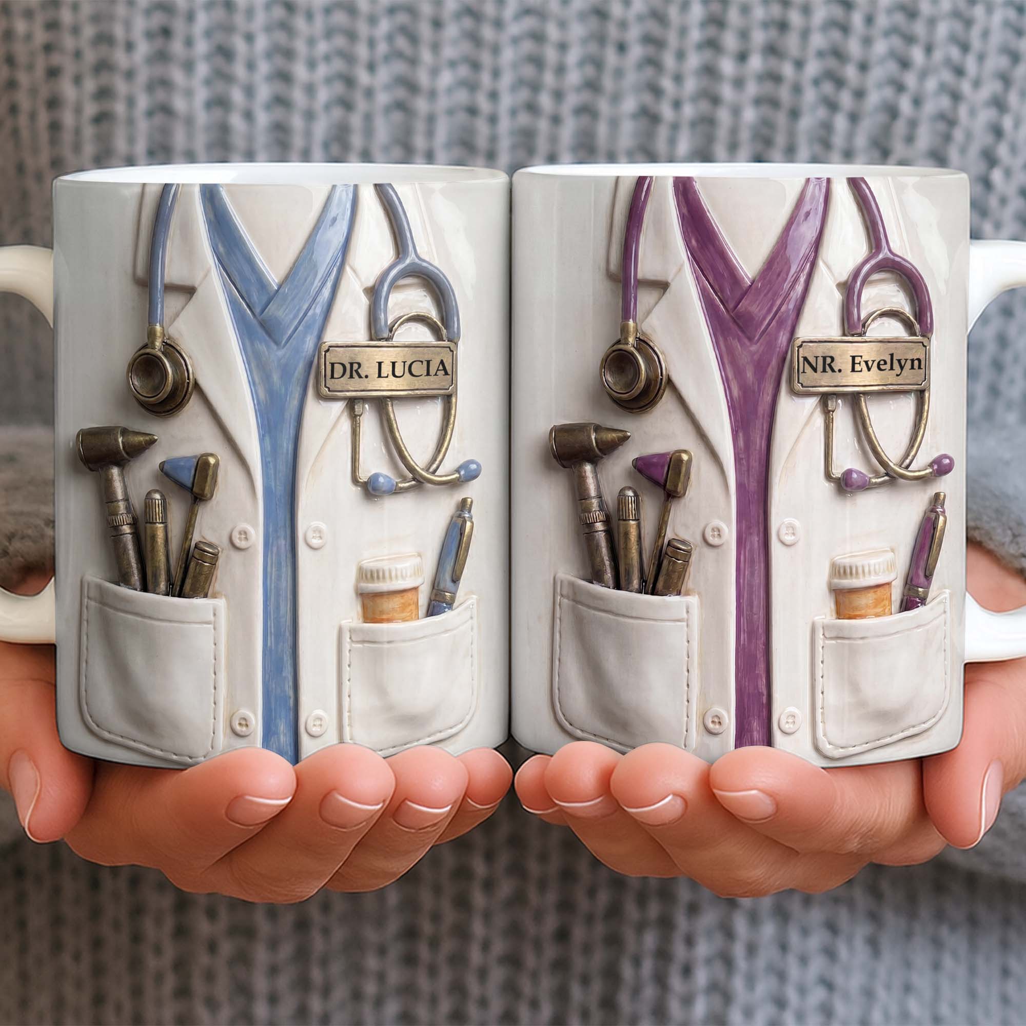 Personalized Doctor Coffee Mug Custom Name Medical Gift Edge-to-edge Mug GradoCreations