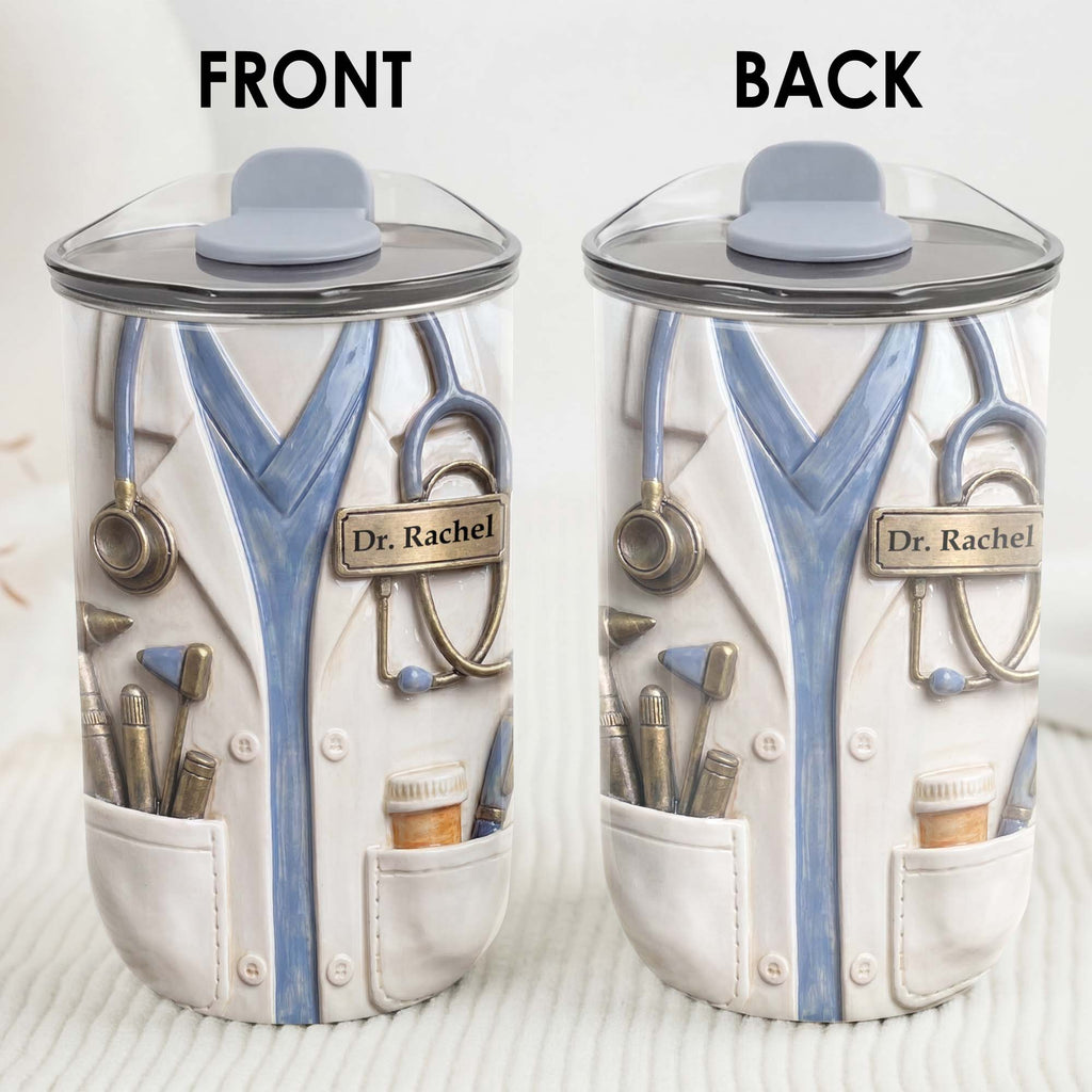 Personalized 10oz Stainless Steel Tumbler for Doctors - Custom Name Gift 10oz tumbler GradoCreations