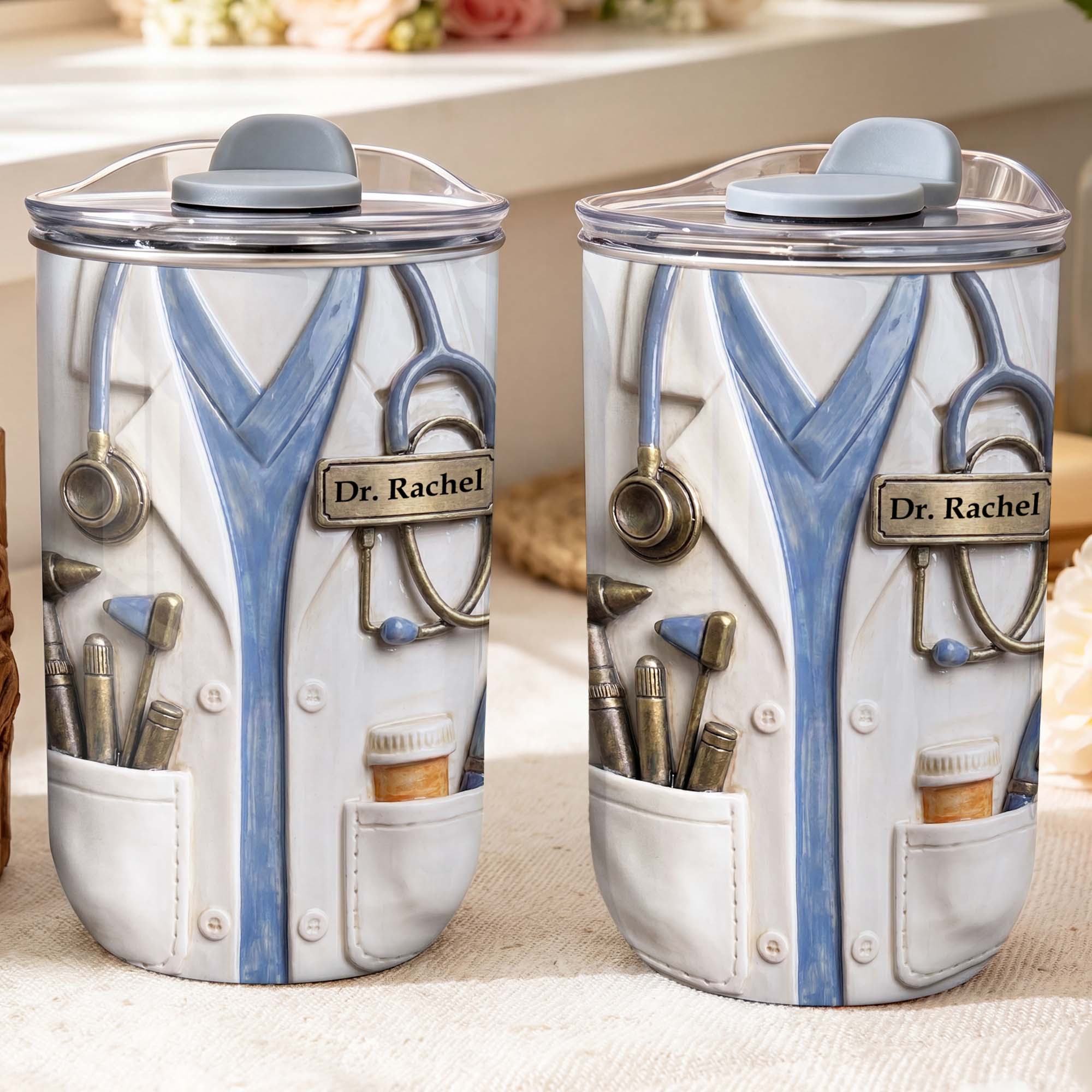 Personalized 10oz Stainless Steel Tumbler for Doctors - Custom Name Gift 10oz tumbler GradoCreations