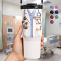 Personalized 30oz Tumbler with Handle for Doctors, Custom Name Gift Tumbler With Handle GradoCreations