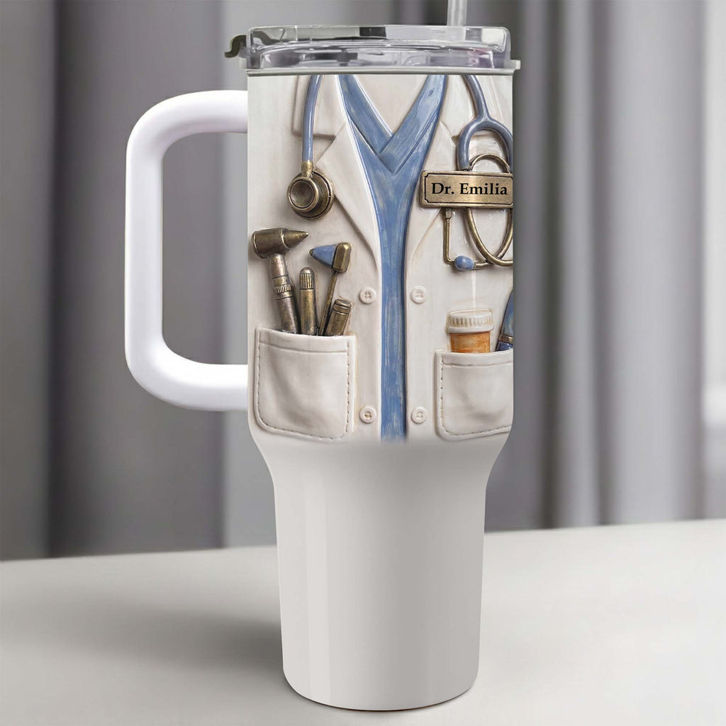Personalized 40oz Tumbler Custom Name Doctor Gift for Her 40oz Tumbler GradoCreations