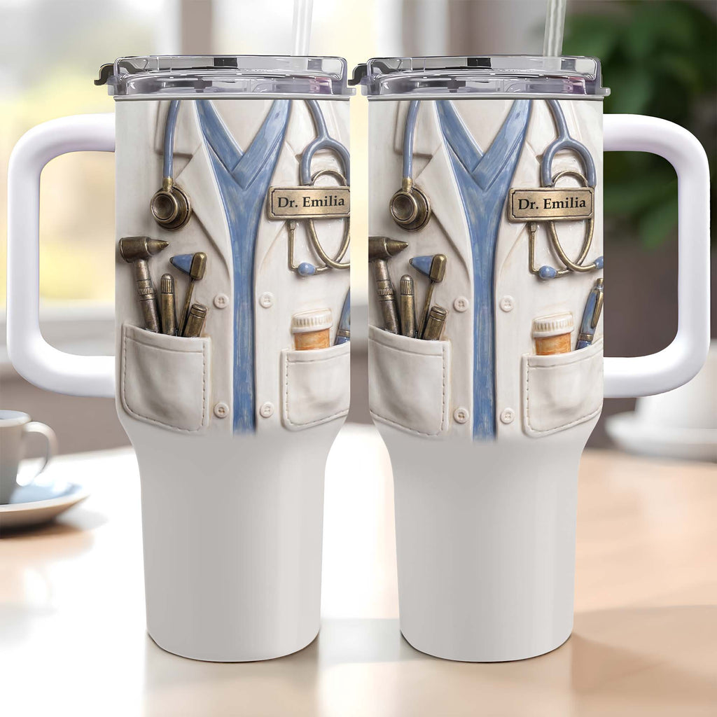 Personalized 40oz Tumbler Custom Name Doctor Gift for Her 40oz Tumbler GradoCreations