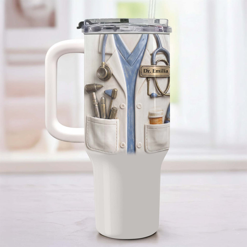 Personalized 40oz Tumbler Custom Name Doctor Gift for Her 40oz Tumbler GradoCreations