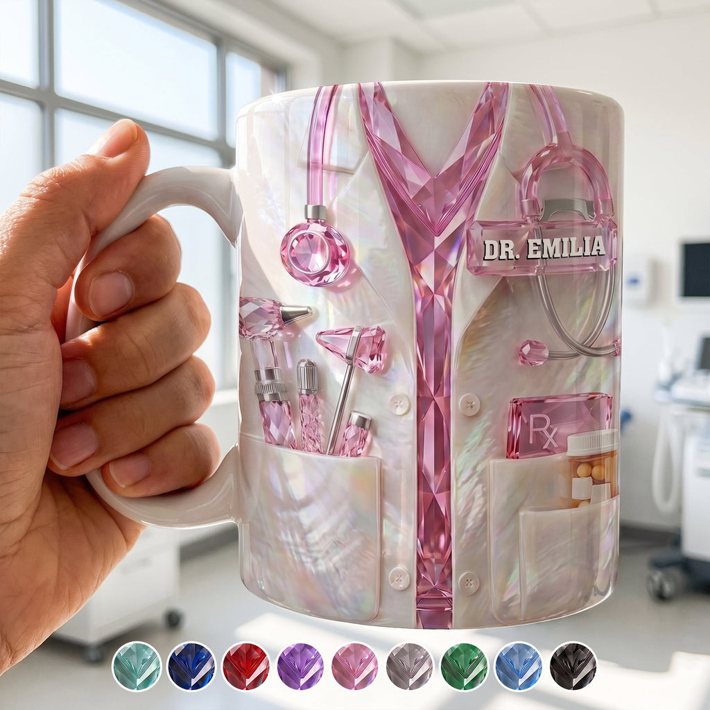 Personalized Doctor Mug Custom Name Gift for Physician Edge-to-edge Mug GradoCreations