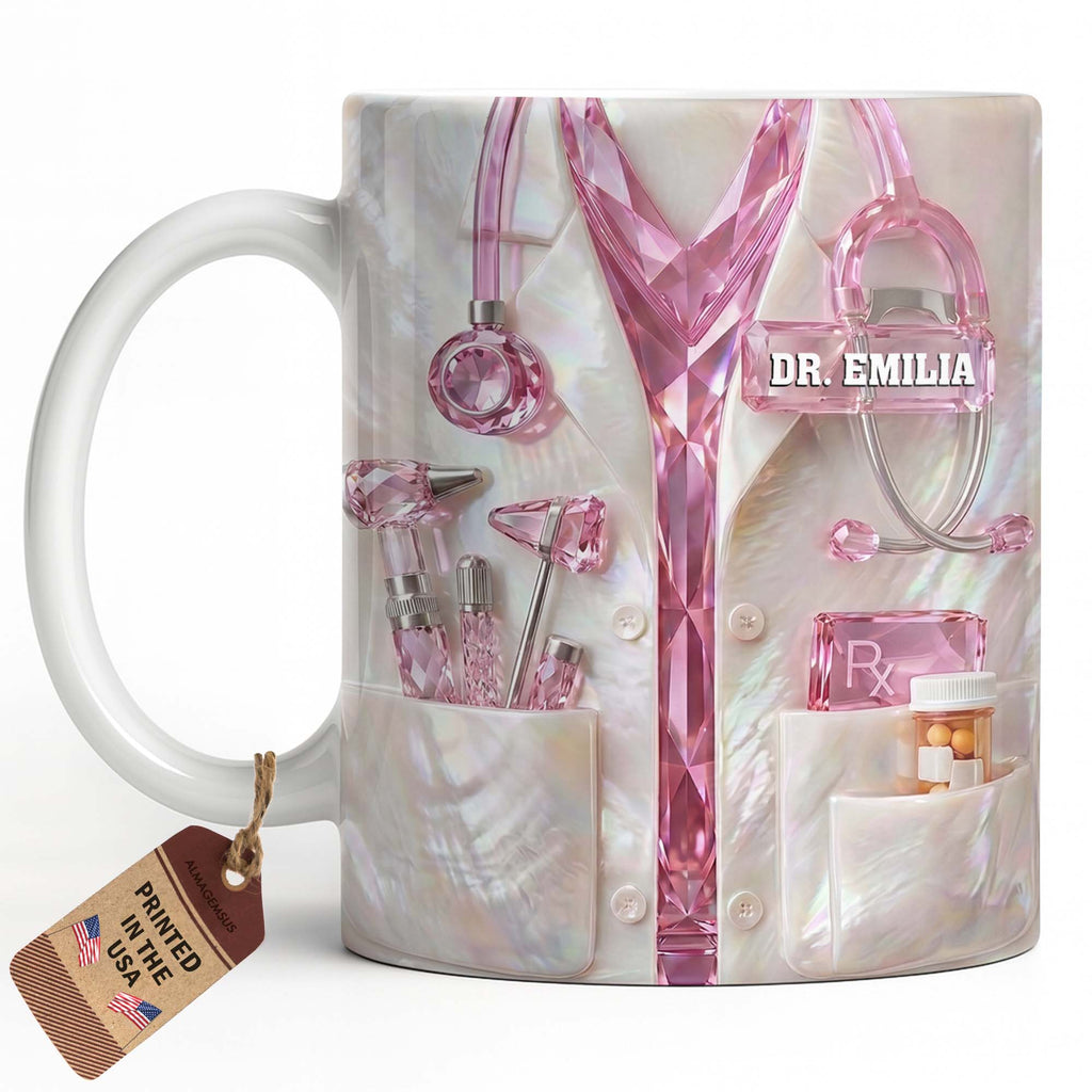 Personalized Doctor Mug Custom Name Gift for Physician Edge-to-edge Mug GradoCreations