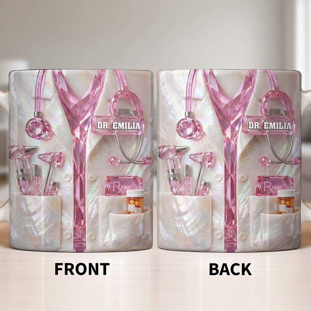 Personalized Doctor Mug Custom Name Gift for Physician Edge-to-edge Mug GradoCreations
