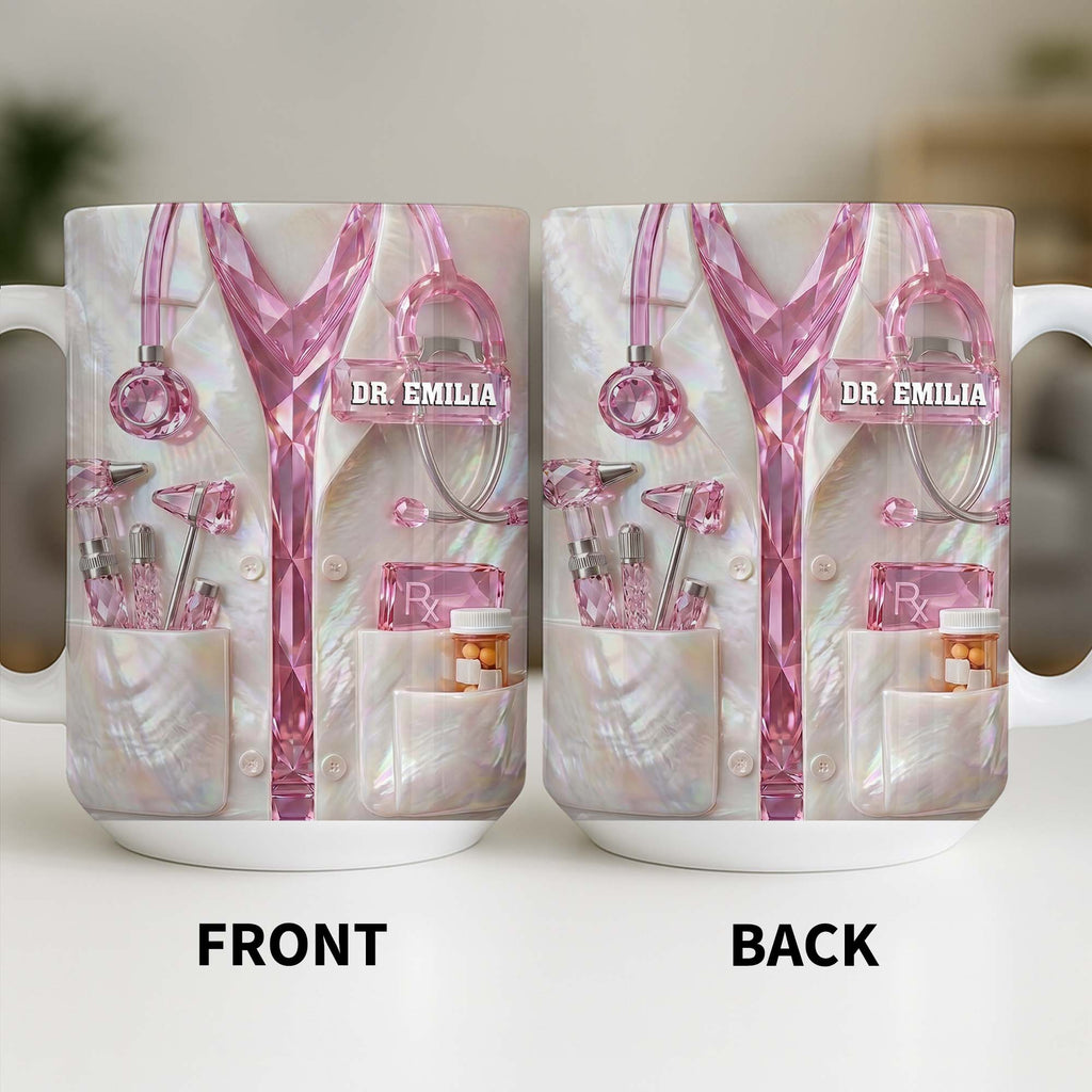 Personalized Doctor Mug Custom Name Gift for Physician Edge-to-edge Mug GradoCreations