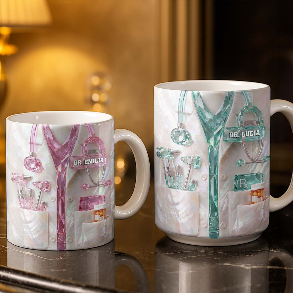 Personalized Doctor Mug Custom Name Gift for Physician Edge-to-edge Mug GradoCreations