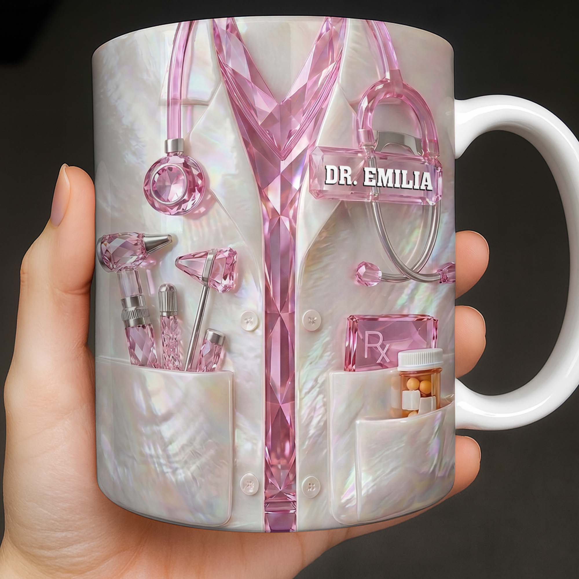 Personalized Doctor Mug Custom Name Gift for Physician Edge-to-edge Mug GradoCreations