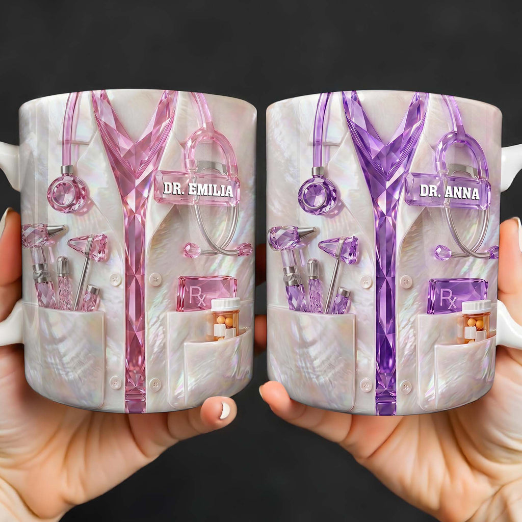 Personalized Doctor Mug Custom Name Gift for Physician Edge-to-edge Mug GradoCreations