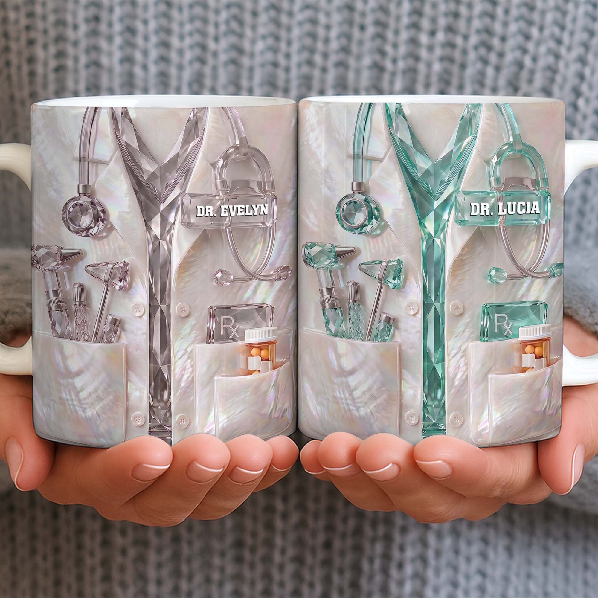Personalized Doctor Mug Custom Name Gift for Physician Edge-to-edge Mug GradoCreations