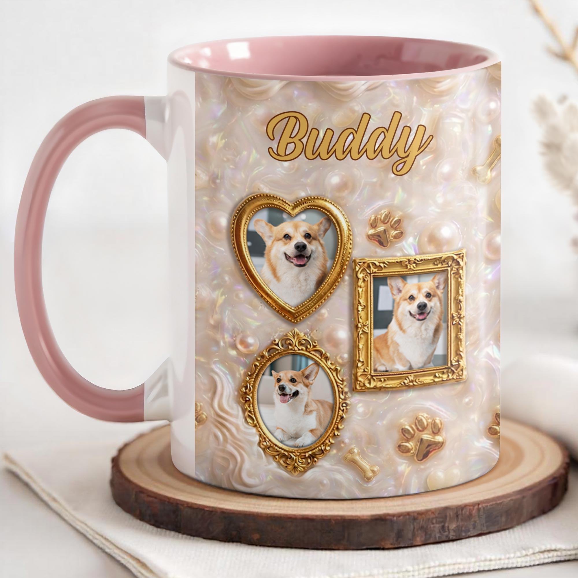 Personalized Accent Mug Forever Loved Custom Dog Photo Gift Accent Mug GradoCreations