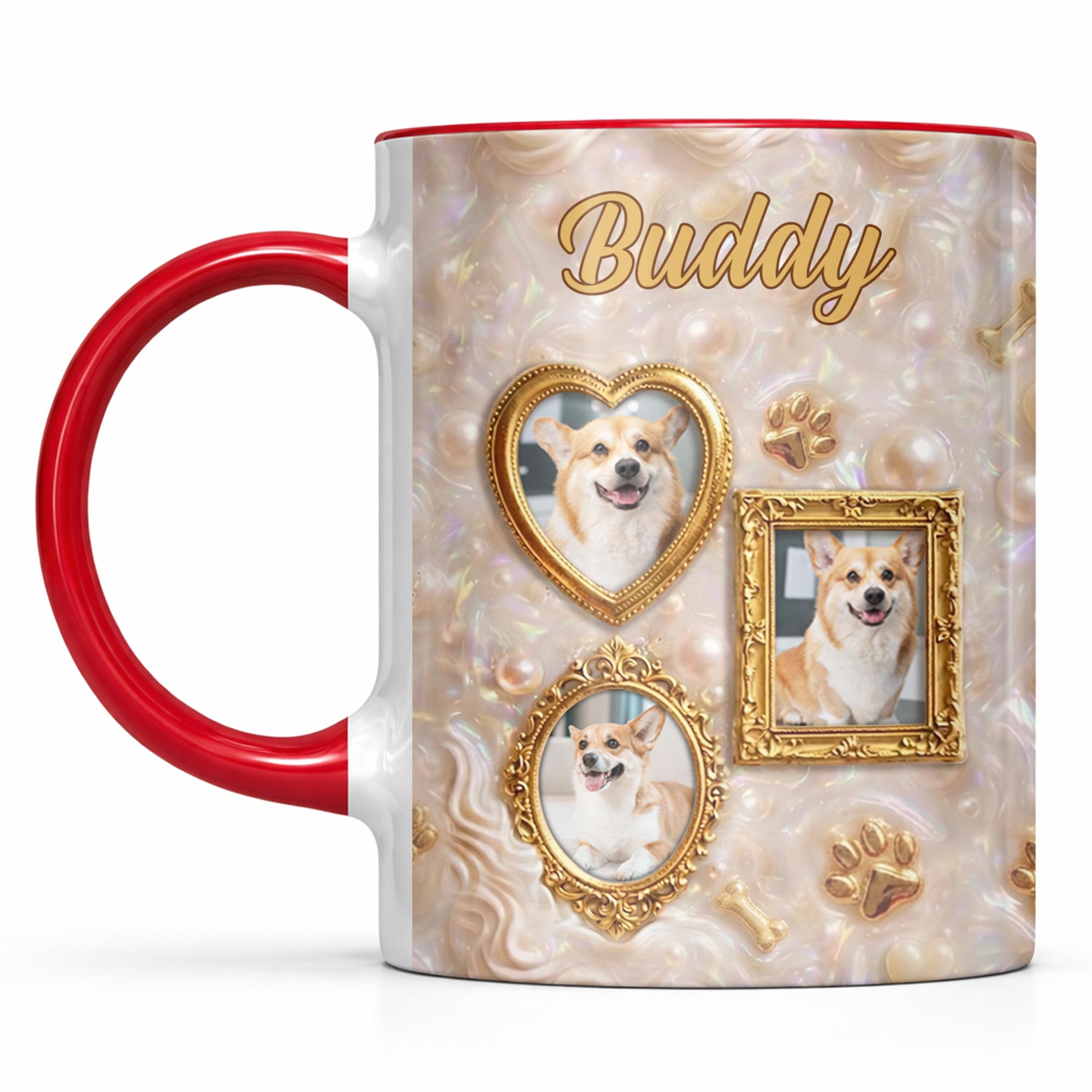 Personalized Accent Mug Forever Loved Custom Dog Photo Gift Accent Mug GradoCreations