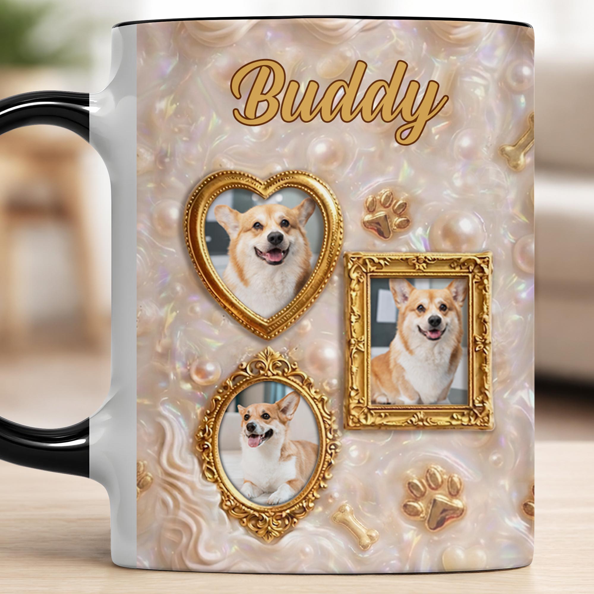 Personalized Accent Mug Forever Loved Custom Dog Photo Gift Accent Mug GradoCreations