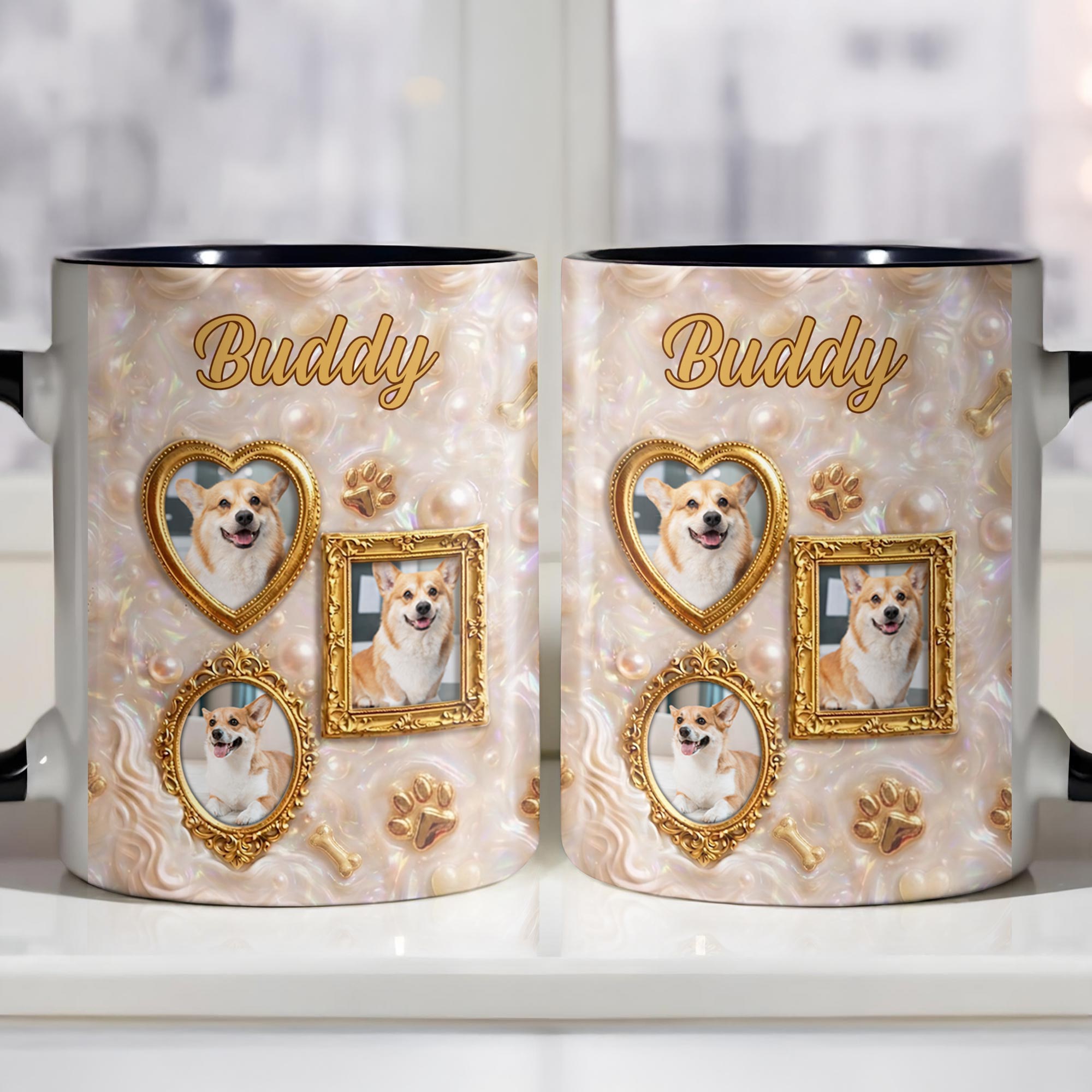 Personalized Accent Mug Forever Loved Custom Dog Photo Gift Accent Mug GradoCreations