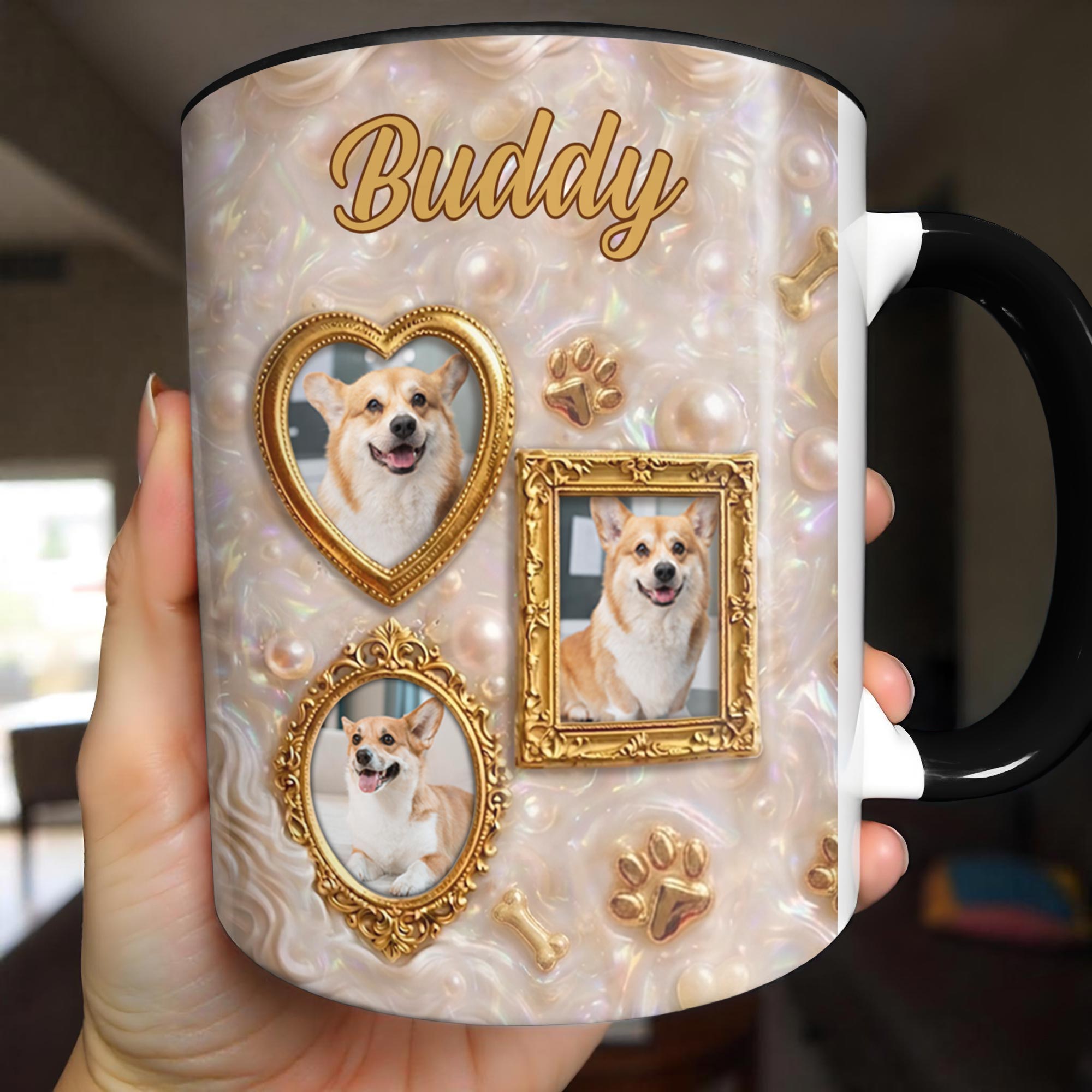 Personalized Accent Mug Forever Loved Custom Dog Photo Gift Accent Mug GradoCreations