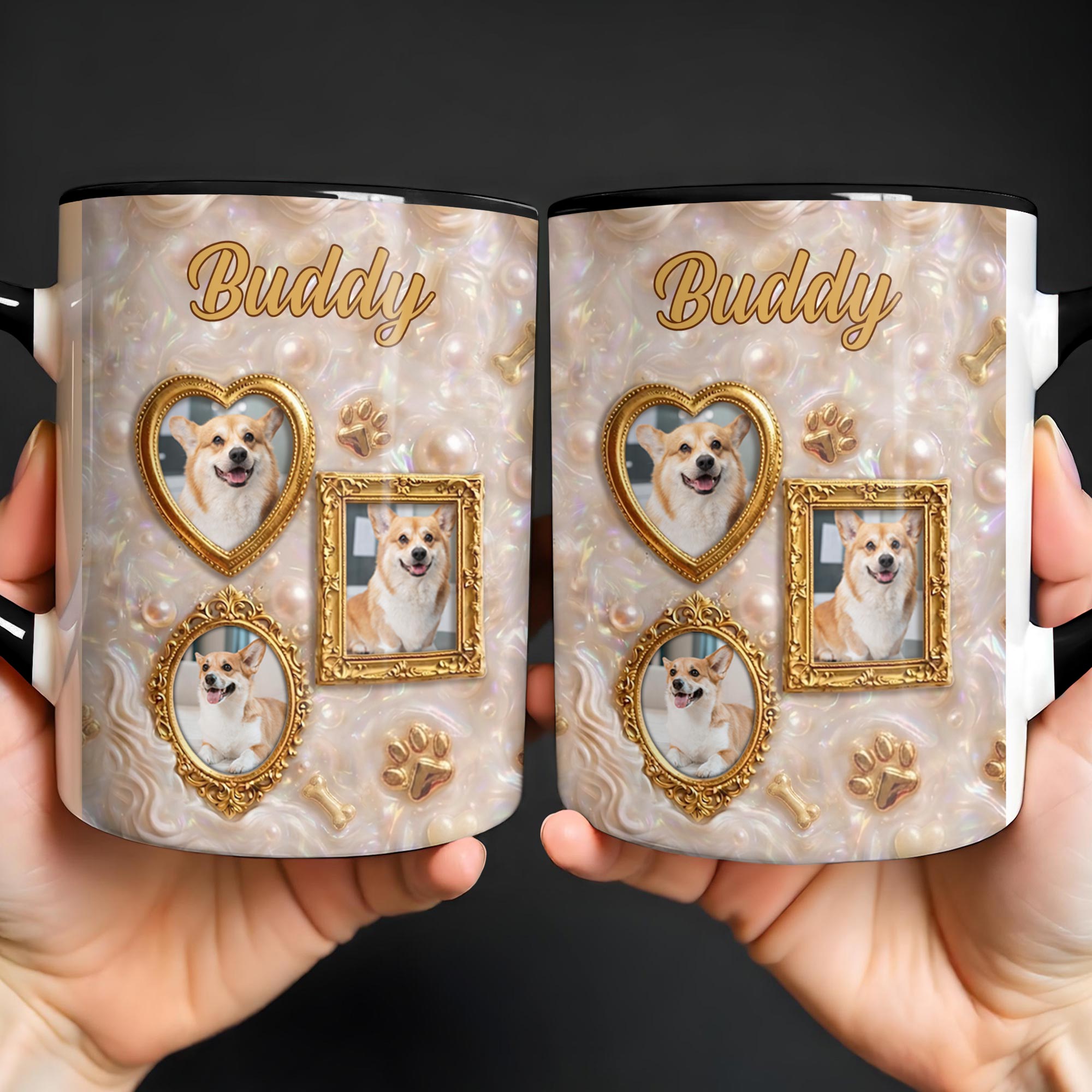Personalized Accent Mug Forever Loved Custom Dog Photo Gift Accent Mug GradoCreations