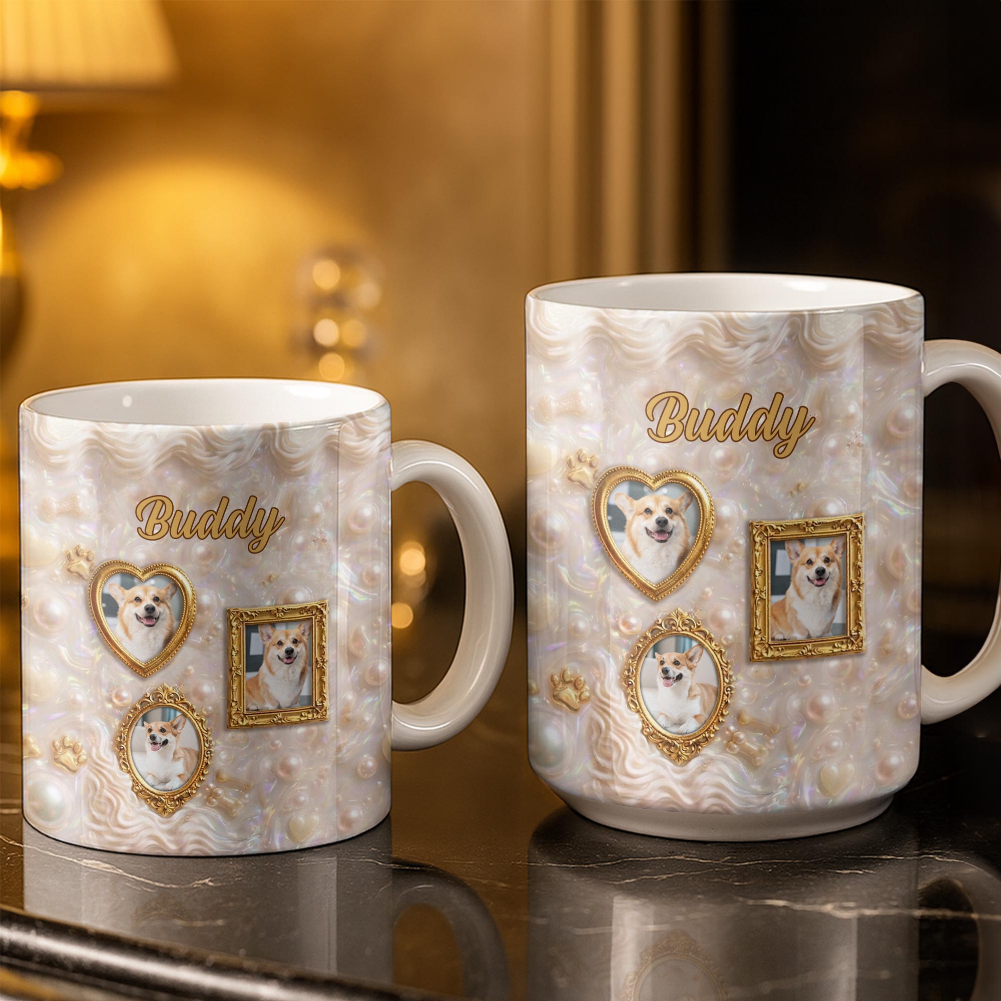 Personalized Photo Mug Custom Gift for Dog Lovers | Dog Dad, Mom Edge-to-edge Mug GradoCreations